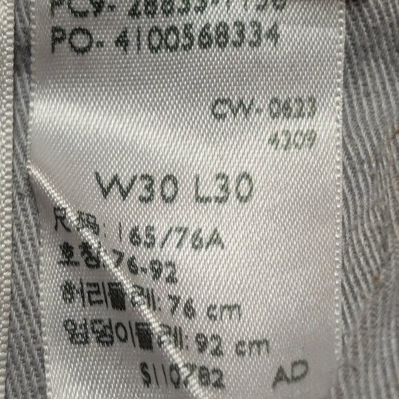 LEVI's Black "White Label" 501 PREMIUM Men's Jeans 30x30 (good distressed) - Picture 6 of 8